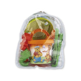 Set jucarii apa si nisip cu galetusa stropitoare forme si unelte in rucsac Poppy